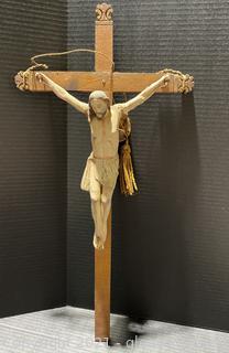 Antique Rare Wall Crucifix 